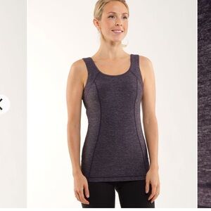 Lululemon Run Free Tank Heathered Black Women’s Size 4